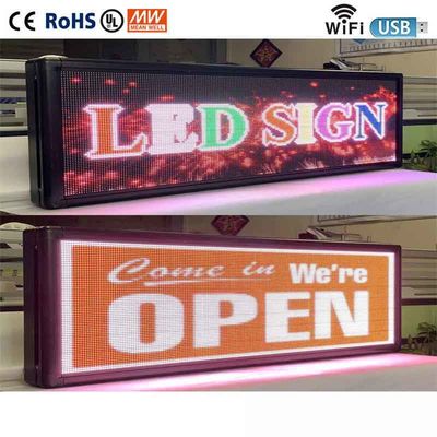 P5 programmierbarer in einer Liste verzeichnender LED Zoll der Fenster-Anzeigen-Zeichen-40*8 Innen