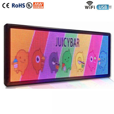 Farbenreiches in einer Liste verzeichnendes LED-Text-Innenzeichen zeigen 96*384cm mit justierbarer Helligkeit an