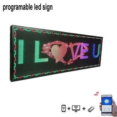 P5 programmierbarer in einer Liste verzeichnender LED Zoll der Fenster-Anzeigen-Zeichen-40*8 Innen