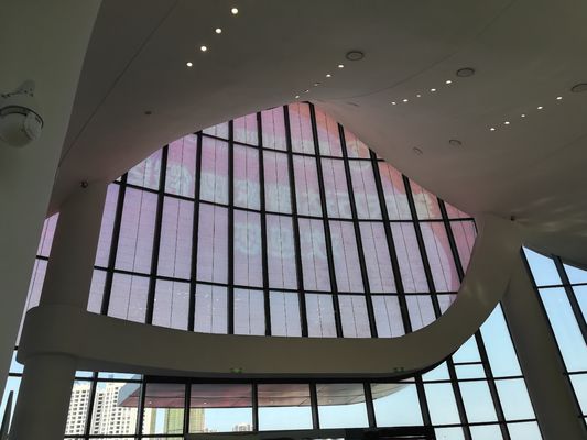 Transparente LED Film-Anzeige 1R1G1B, Zwischenwand-Anzeige 4000mcd LED