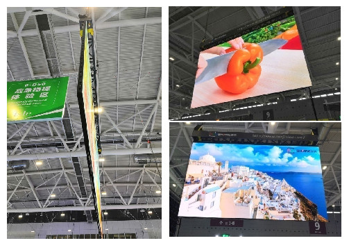 Zwei Seiten, die reparierten LED-Innenschirm P2.5 mit hängender Installation zeigen